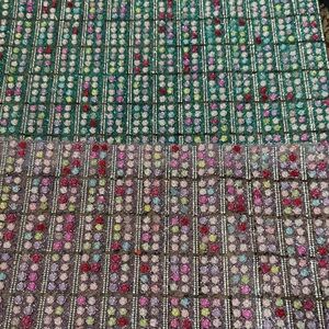 Embellished roses pen wraps. Set of 2 - Teal & Silver Base roses